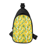 Yellow Spring Tulip Pattern Print Chest Bag