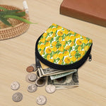 Yellow Spring Tulip Pattern Print Coin Purse
