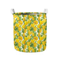 Yellow Spring Tulip Pattern Print Collapsible Laundry Basket