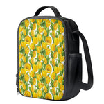 Yellow Spring Tulip Pattern Print Crossbody Lunch Bag