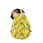 Yellow Spring Tulip Pattern Print Dog Zip Up Jacket