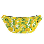 Yellow Spring Tulip Pattern Print Fanny Pack