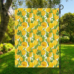 Yellow Spring Tulip Pattern Print Garden Flag
