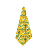 Yellow Spring Tulip Pattern Print Hand Towel