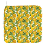 Yellow Spring Tulip Pattern Print Hand Towel