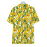 Yellow Spring Tulip Pattern Print Hawaiian Shirt