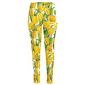 Yellow Spring Tulip Pattern Print High-Waisted Pocket Leggings