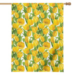 Yellow Spring Tulip Pattern Print House Flag