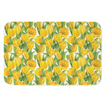 Yellow Spring Tulip Pattern Print Indoor Door Mat
