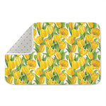 Yellow Spring Tulip Pattern Print Indoor Door Mat