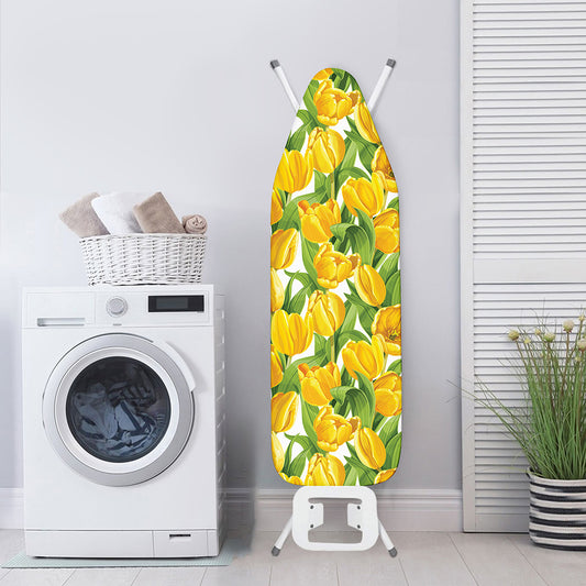 Yellow Spring Tulip Pattern Print Ironing Board Cover