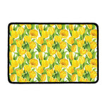 Yellow Spring Tulip Pattern Print Kitchen Mat