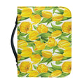 Yellow Spring Tulip Pattern Print Leather Bible Cover