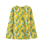 Yellow Spring Tulip Pattern Print Long Sleeve Short Coat