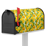 Yellow Spring Tulip Pattern Print Mailbox Cover