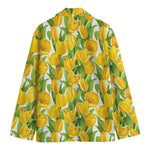 Yellow Spring Tulip Pattern Print Men's Blazer