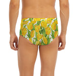 Yellow Spring Tulip Pattern Print Men's Briefs