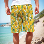 Yellow Spring Tulip Pattern Print Men's Cargo Shorts