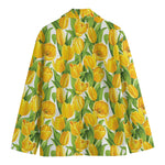 Yellow Spring Tulip Pattern Print Men's Cotton Blazer