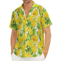Yellow Spring Tulip Pattern Print Men's Deep V-Neck Shirt