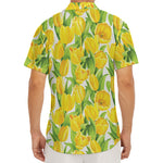 Yellow Spring Tulip Pattern Print Men's Deep V-Neck Shirt