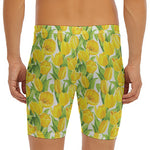 Yellow Spring Tulip Pattern Print Men's Long Boxer Briefs
