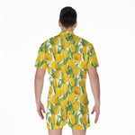 Yellow Spring Tulip Pattern Print Men's Rompers