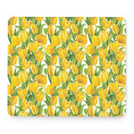 Yellow Spring Tulip Pattern Print Mouse Pad