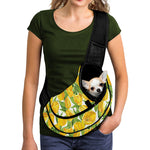 Yellow Spring Tulip Pattern Print Pet Sling Carrier