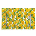 Yellow Spring Tulip Pattern Print Placemat
