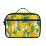 Yellow Spring Tulip Pattern Print Portable Lunch Bag