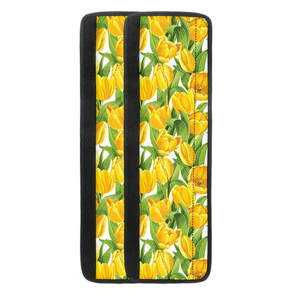 Yellow Spring Tulip Pattern Print Refrigerator Handle Covers
