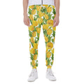 Yellow Spring Tulip Pattern Print Joggers