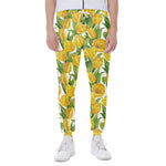 Yellow Spring Tulip Pattern Print Scuba Joggers