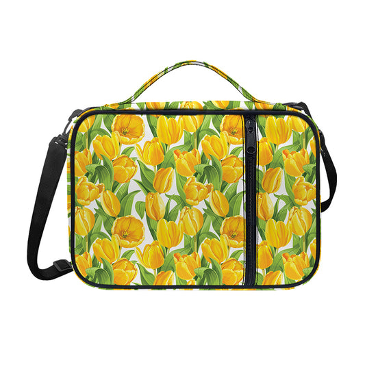 Yellow Spring Tulip Pattern Print Shoulder Strap Bible Bag