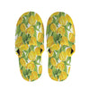 Yellow Spring Tulip Pattern Print Slippers