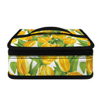 Yellow Spring Tulip Pattern Print Small Lunch Bag