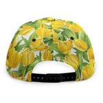 Yellow Spring Tulip Pattern Print Snapback Cap