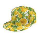 Yellow Spring Tulip Pattern Print Snapback Cap