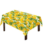 Yellow Spring Tulip Pattern Print Tablecloth