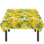 Yellow Spring Tulip Pattern Print Tablecloth