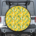 Yellow Spring Tulip Pattern Print Tire Cover