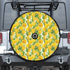 Yellow Spring Tulip Pattern Print Tire Cover With Camera Hole