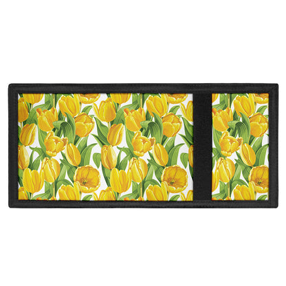 Yellow Spring Tulip Pattern Print Trifold Wallet