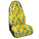 Yellow Spring Tulip Pattern Print Waterproof Car Seat Cover