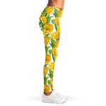 Yellow Spring Tulip Pattern Print Women's Leggings