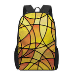 Yellow Stained Glass Mosaic Print 17 Inch Backpack