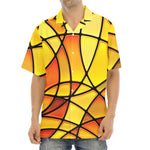 Yellow Stained Glass Mosaic Print Aloha Shirt