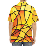 Yellow Stained Glass Mosaic Print Aloha Shirt