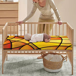 Yellow Stained Glass Mosaic Print Baby Crib Sheet